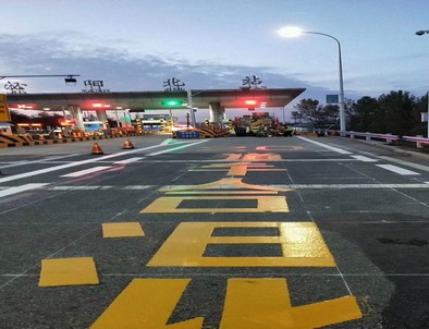 海南海南高速道路划线施工